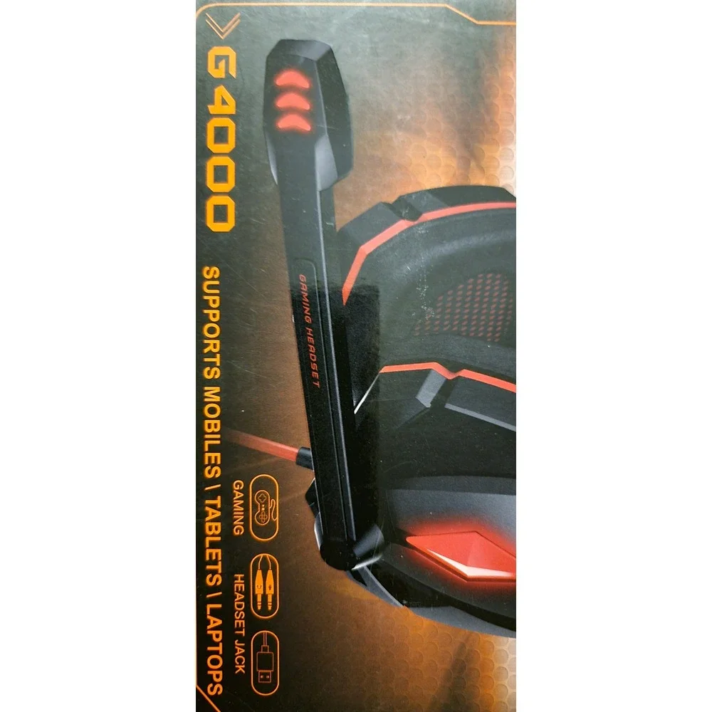 Kotion Each G4000 Pro Gaming Headset Black Red LED Wired with Mic for PC Laptop